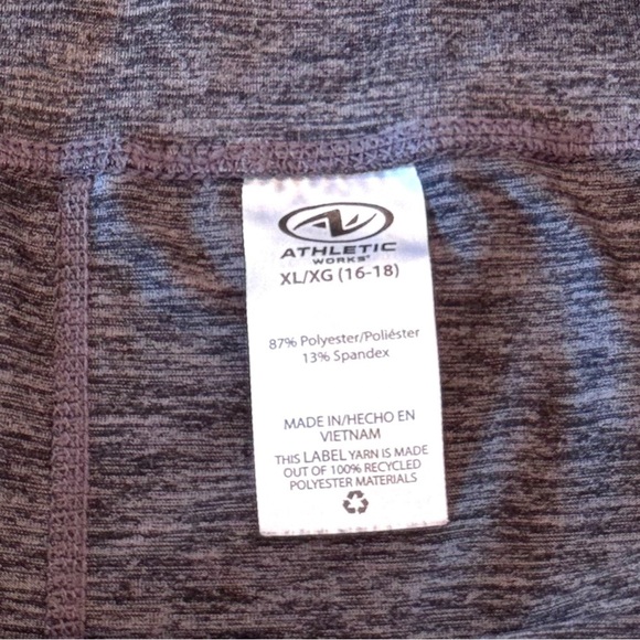 Athletic Works Women's XL Stretch Cotton Blend Ankle Leggings w/Side Pockets - Picture 6 of 7